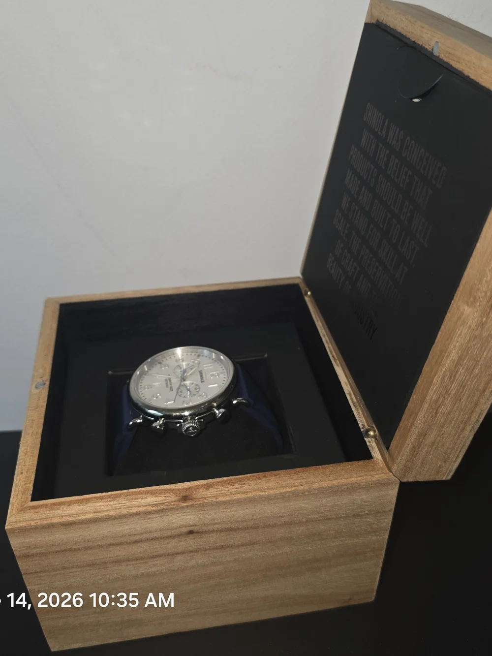 Shinola Blue Silicone Strap Chronograph Watch